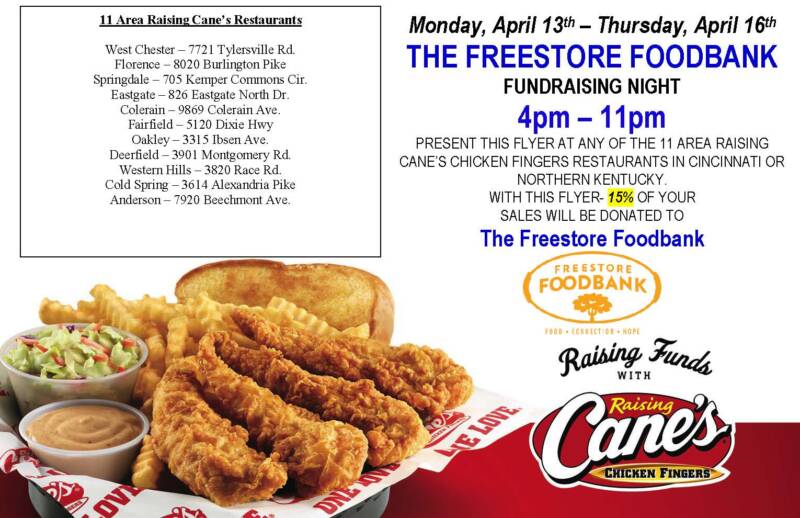 Raising Canes Raises Funds! Freestore Foodbank