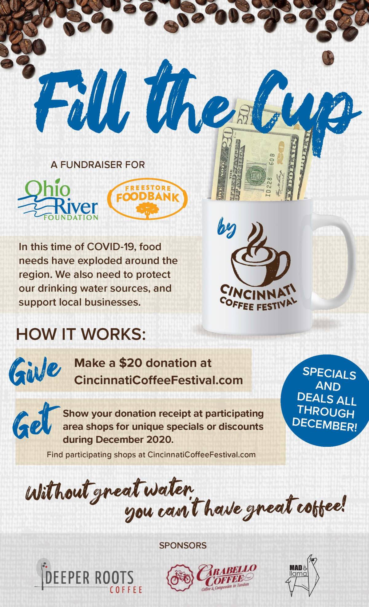 Cincinnati Coffee Festival to ‘Fill the Cup’ Freestore Foodbank